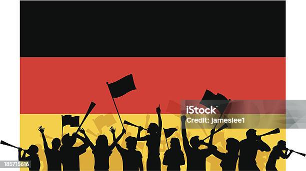 Les Fans De Football Allemand Vecteurs libres de droits et plus d'images vectorielles de Fête - Fête, Football, Allemagne