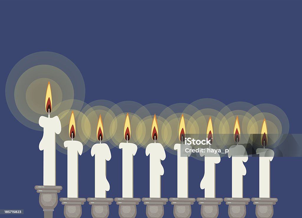 Janucá Candlestick - arte vectorial de Alimento libre de derechos