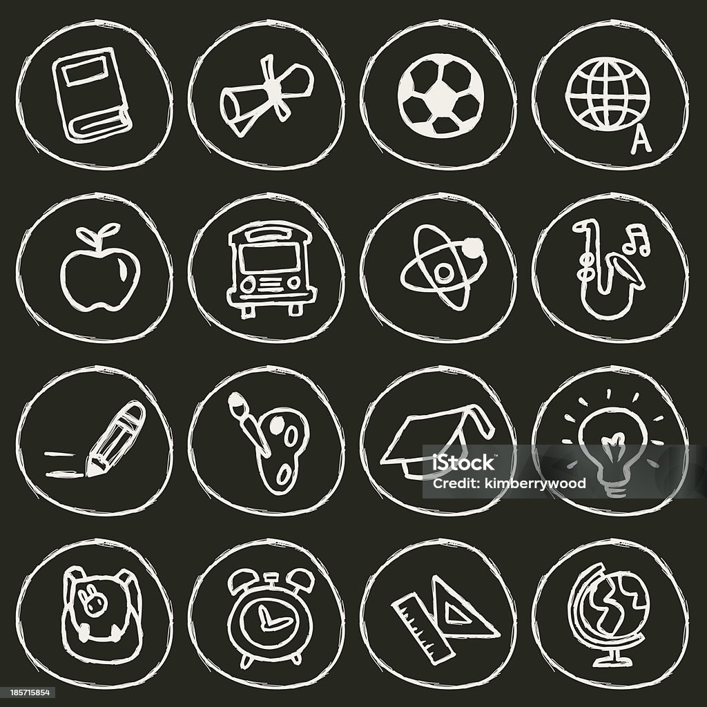 Back to School Icon Vector File of Back to School Icon Set Drawing - Activity stock vector