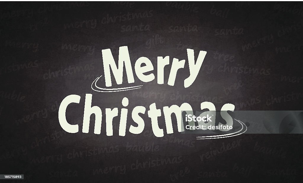 Joyeux Noël écrit sur le tableau noir - clipart vectoriel de Apprentissage libre de droits