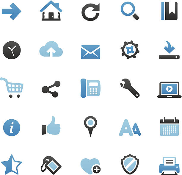 internet-icons-set - information medium illustrations stock-grafiken, -clipart, -cartoons und -symbole