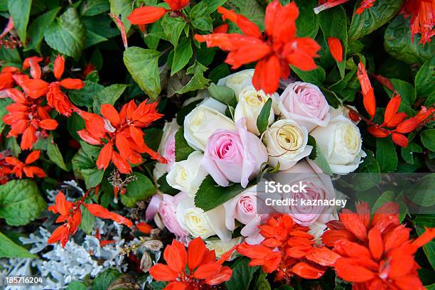 Anillos De Boda En Un Ramo De Rosas Foto de stock y más banco de imágenes de Acontecimiento - Acontecimiento, Amor - Sentimiento, Boda