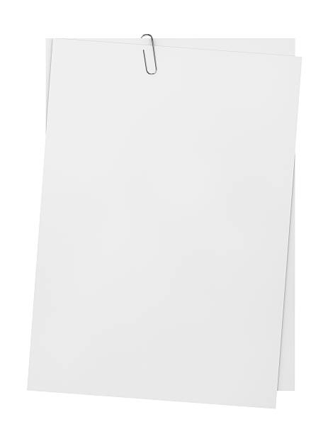istock Sheets of paper with clip 185716283