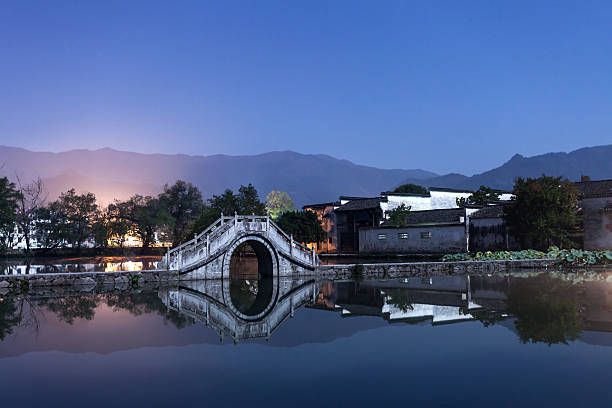 istock night scence of quiet lake 185716704