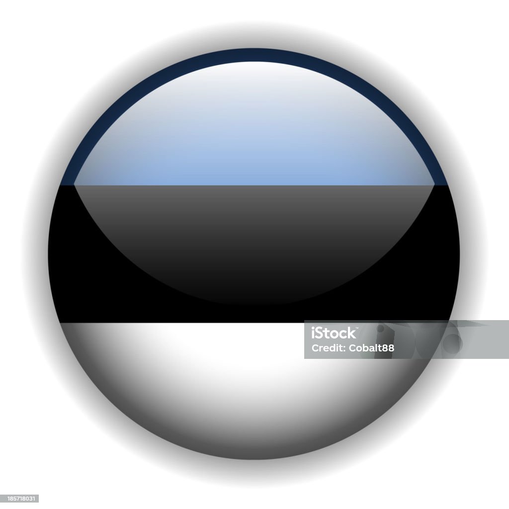 Flagge von Estland button, Vektor - Lizenzfrei Abzeichen Vektorgrafik