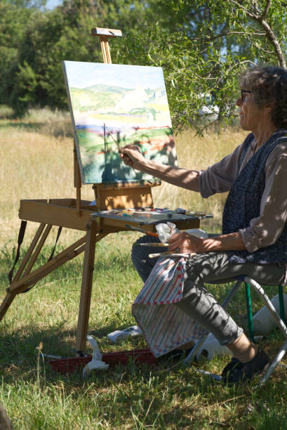 istock Senior artist deep in concetration 1857195493