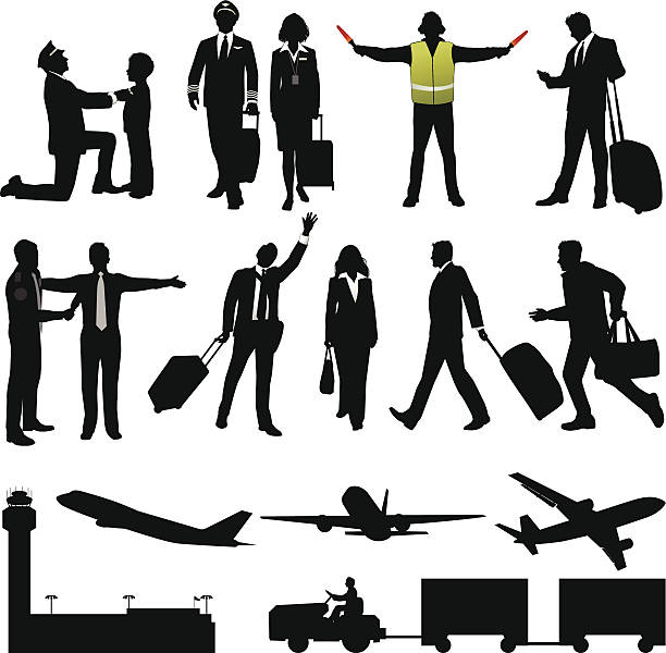 Air Travel Collection vector art illustration