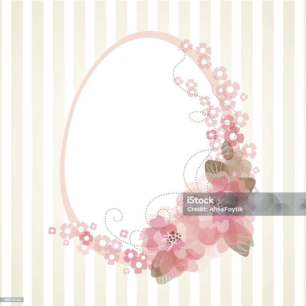 イースター卵に花の要素 - いたずら書きのロイヤリティフリーベクトルアート