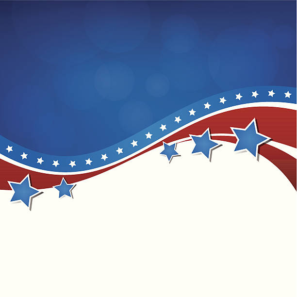 ilustrações de stock, clip art, desenhos animados e ícones de fundo americano - american flag usa flag curve