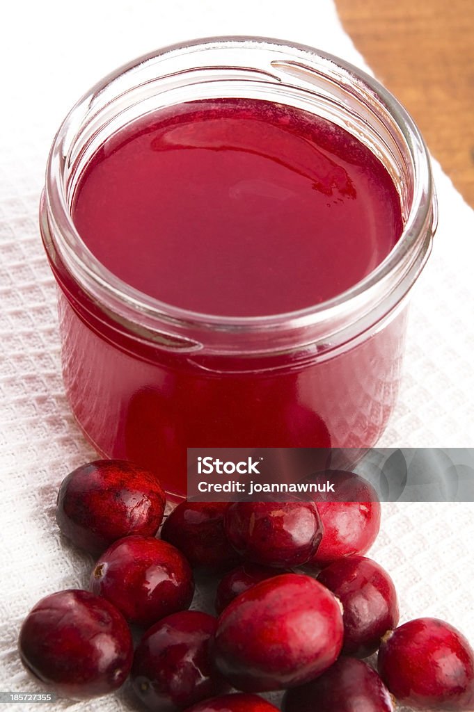 Jelly con Cranberries en vidrio - Foto de stock de Alimento libre de derechos