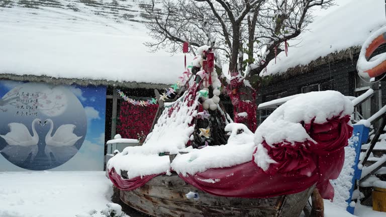 Fishing Boat in the Snow