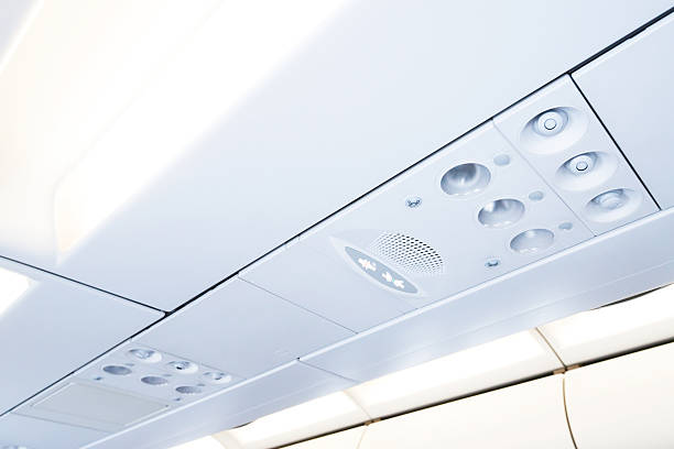istock Interior of a commercial airplane 185730633