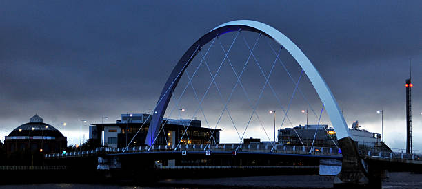 Clyde Arc - Glasgow, Scotland stock photo