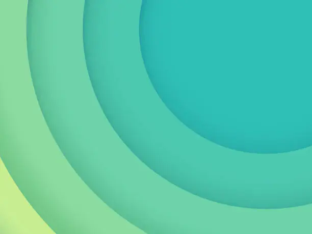 Vector illustration of Green Concentric Circles Background