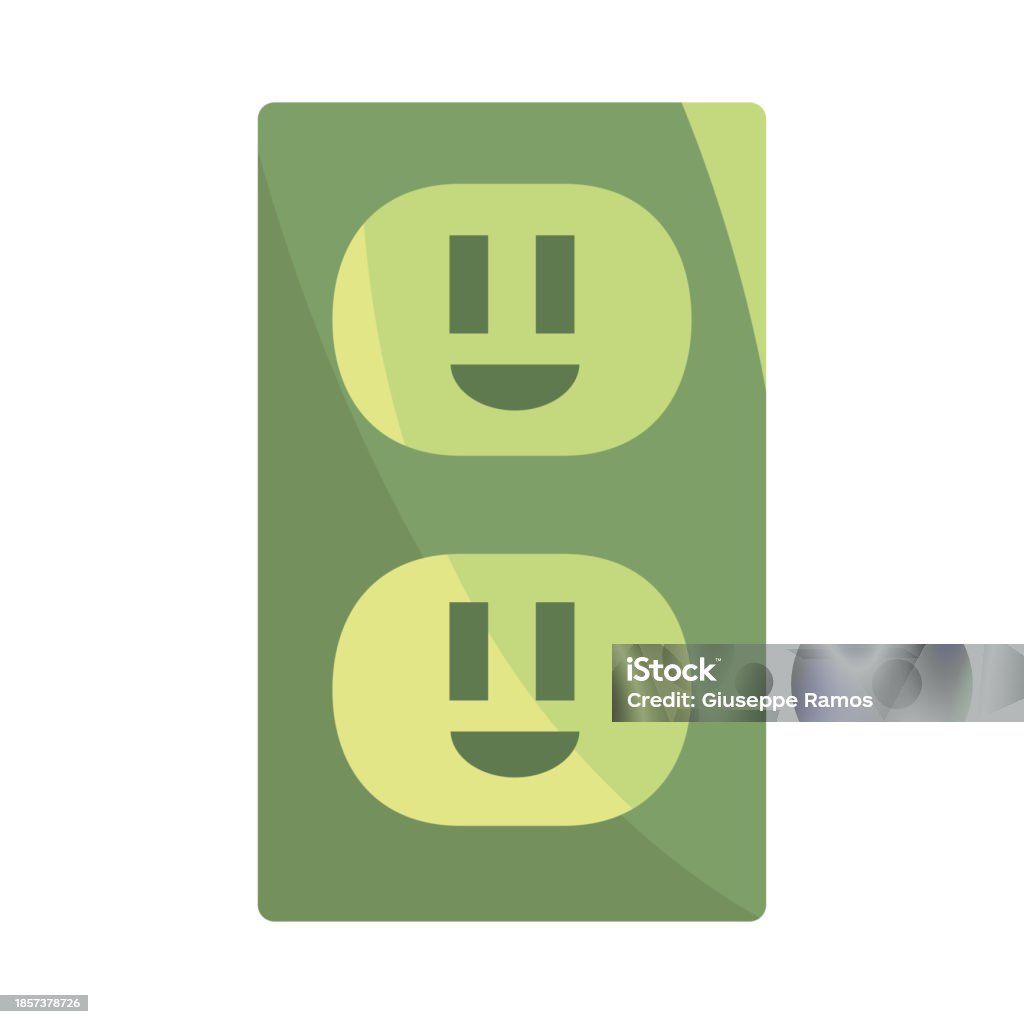 Green Color Outlet Outlet Green Energy Stock Illustration - Download Image Now - Cut Out ...