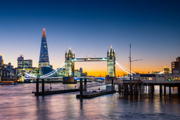 istock Tower Bridge Illuminated at Sunset, London United Kingdom 1857431712