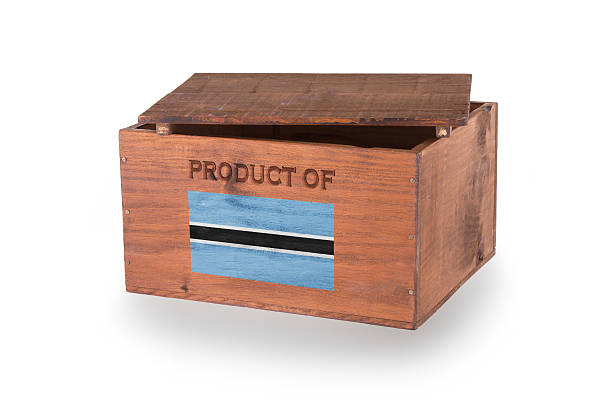 istock Wooden crate isolated on a white background 185745979