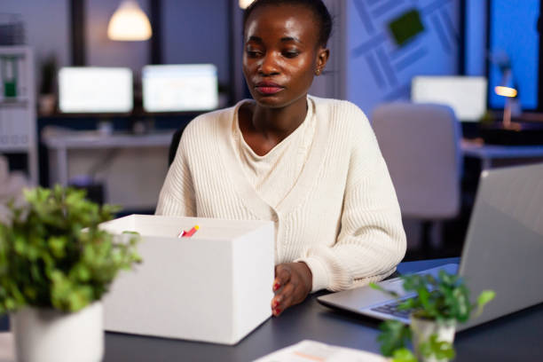 istock African woman being upset because she got fired 1857474861