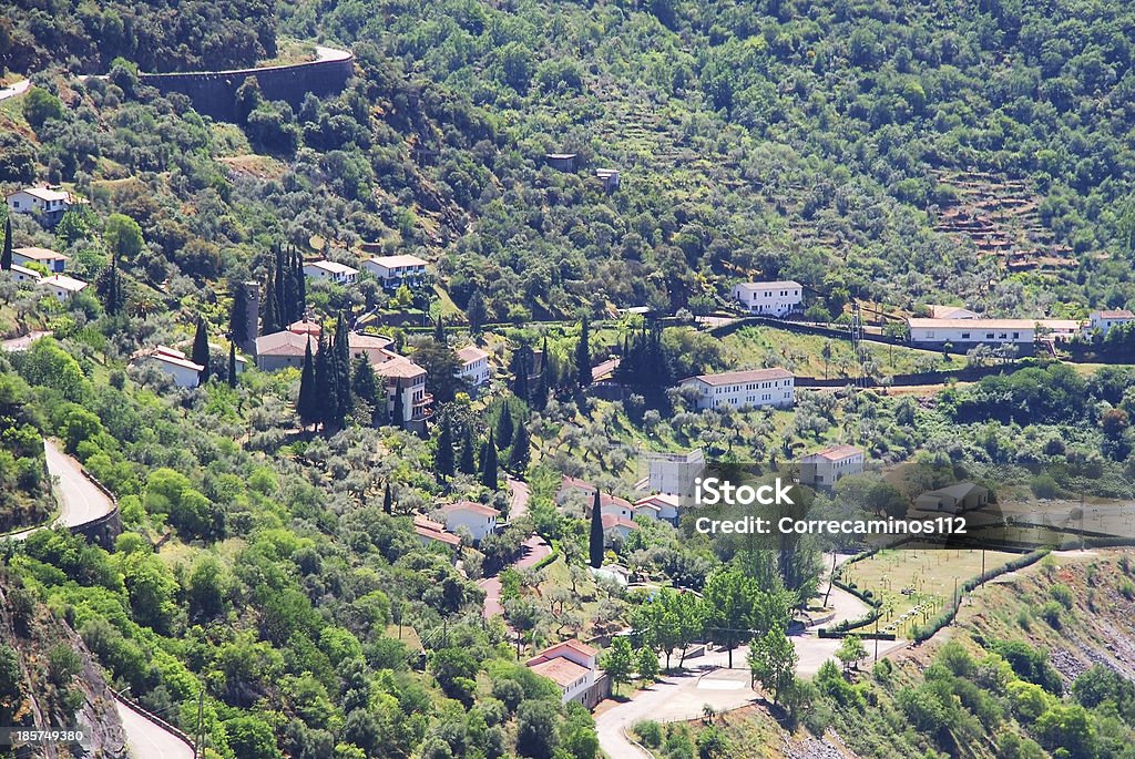 Häuser in Duero valley Spanien - Lizenzfrei Bach Stock-Foto