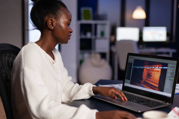 istock African american videogame designer working at virtual video game graphics 1857500056