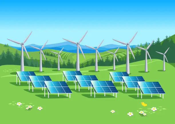 Vector illustration of green energy