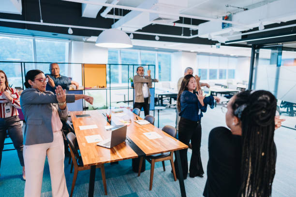 istock Business people on an active break at the office 1857544811