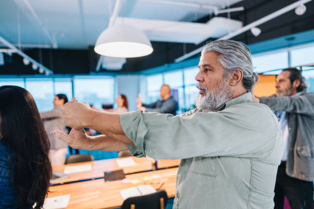 istock Business man on an active break at the office 1857545321