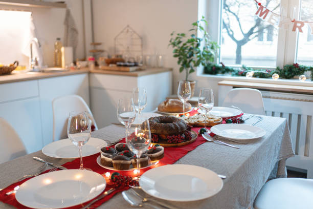 istock Well decorated dining table for an Christmas lunch 1857561662