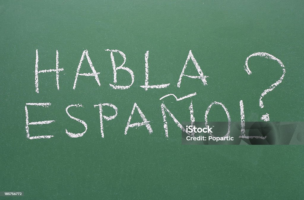 Habla espanhol-falar espanhol? - Foto de stock de Espanhol royalty-free