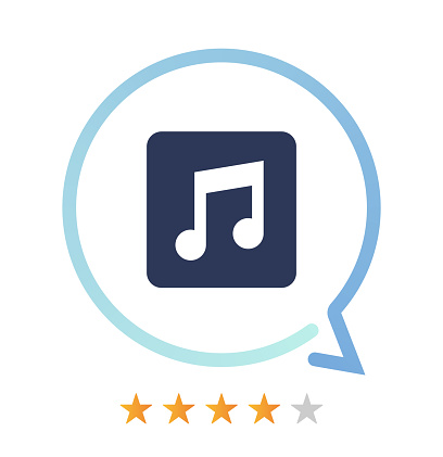 Opera rating and comment vector icon.