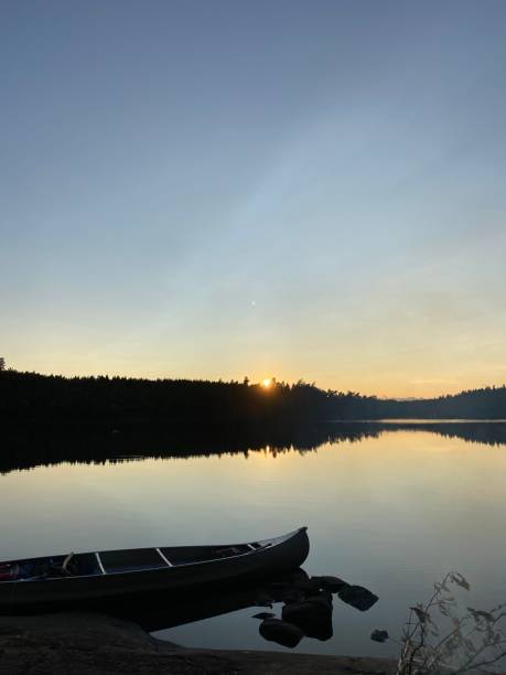 istock Sunset on a lac in Sweden 1857606631