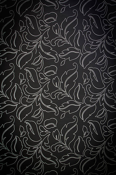 istock Vintage dark damask seamless floral pattern background 185760755
