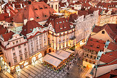 Prague Old Town Square in the city centre of Czechia Czech Republic Europe