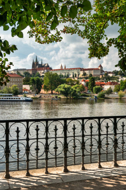 Prague - Prague Castle over the Vltava River in Mala strana Lesser town Czech Republic Czechia Europe