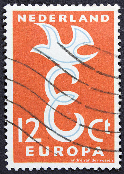 istock Europa orange stamp 185763042