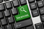 Conceptual keyboard - Vacancies (green key)