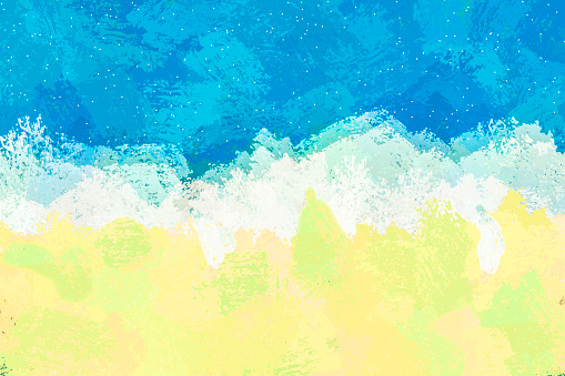 Abstract Watercolor Background of Yellow and Turquoise
