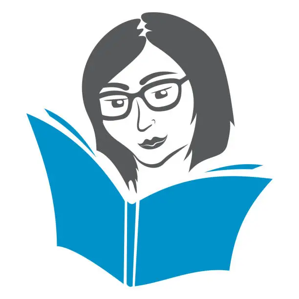 Vector illustration of Learning from book symbol