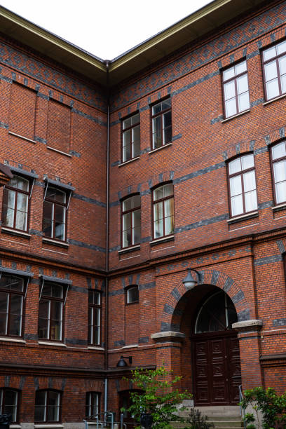 istock Corner of a brick school building. 1857653289