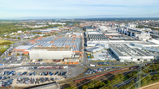 Industrial district - aerial view