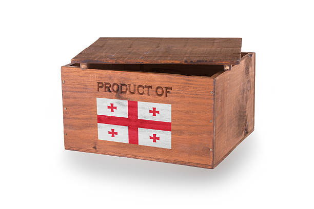 istock Wooden crate isolated on a white background 185768591