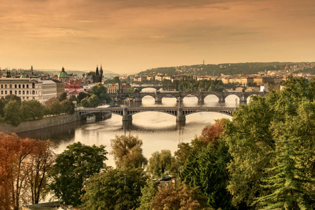 istock Prague - Charles bridge over the Vltava River in Czech Republic 1857694003