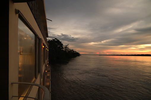 Sunset at Peruvian Amazon