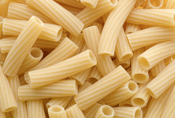 Tortiglioni, traditional Italian pasta stock photo