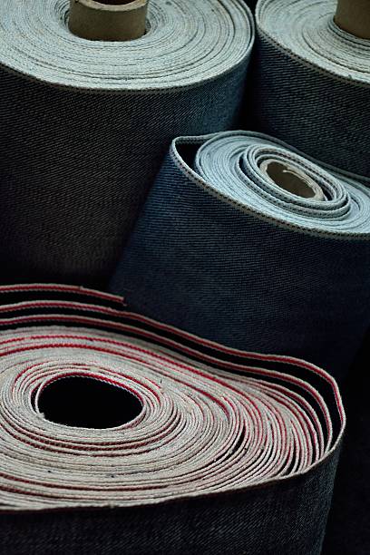 istock Rolls of selvedge denim 185771631