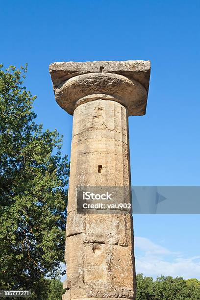 Olympia Grecja Kamienne Kolumny - zdjęcia stockowe i więcej obrazów Architektura - Architektura, Bez ludzi, Europa - Lokalizacja geograficzna