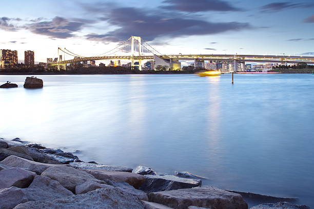 istock View of Tokyo at night with Rainbow Bridge 185777411