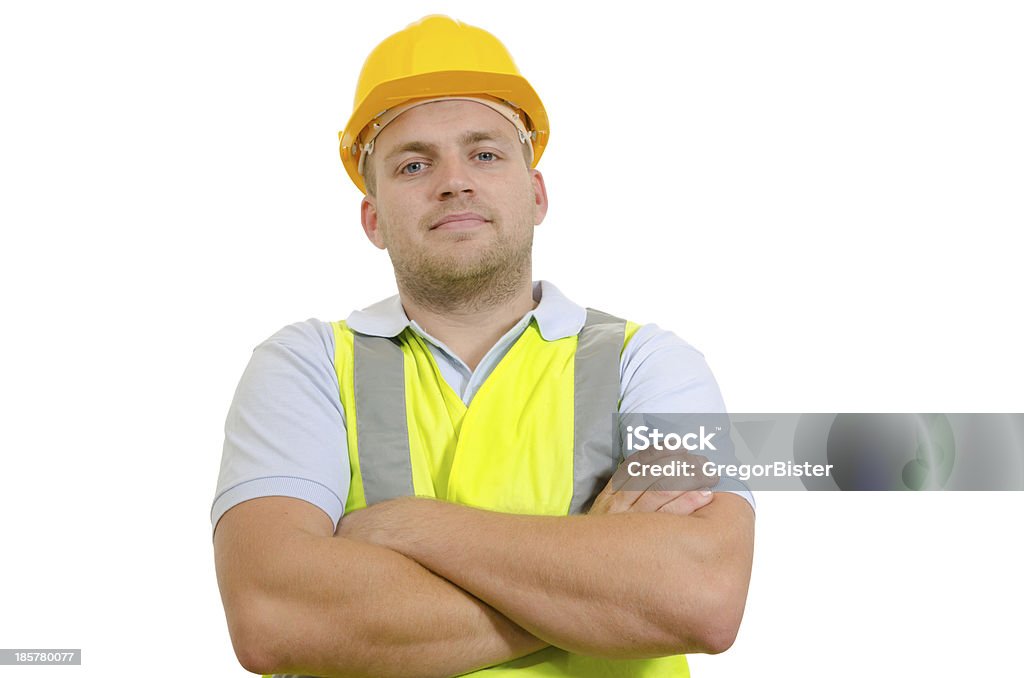 Construction Worker Construction Worker Contractor  on White Background White Background Stock Photo