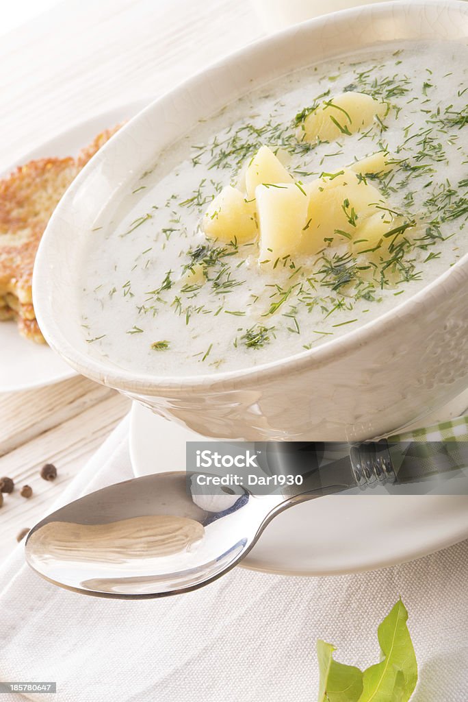Dill soup Dill soupDill soup Appetizer Stock Photo