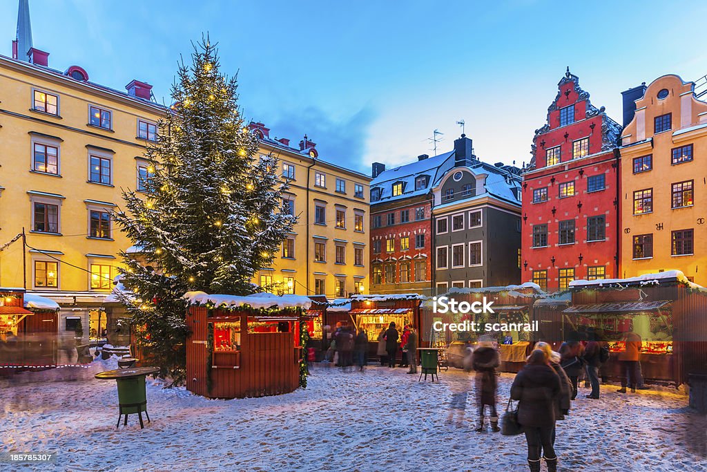 Christmas fair で Stockholm ,Sweden - クリスマスのロイヤリティフリーストックフォト